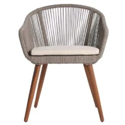 OUTLIV. Lille Gartensessel Akazie/Rope Akazie Geölt/Taupe -Gartenmöbelgeschäft outliv lille diningsessel akazie rope akazie geolt olive 1081083 2