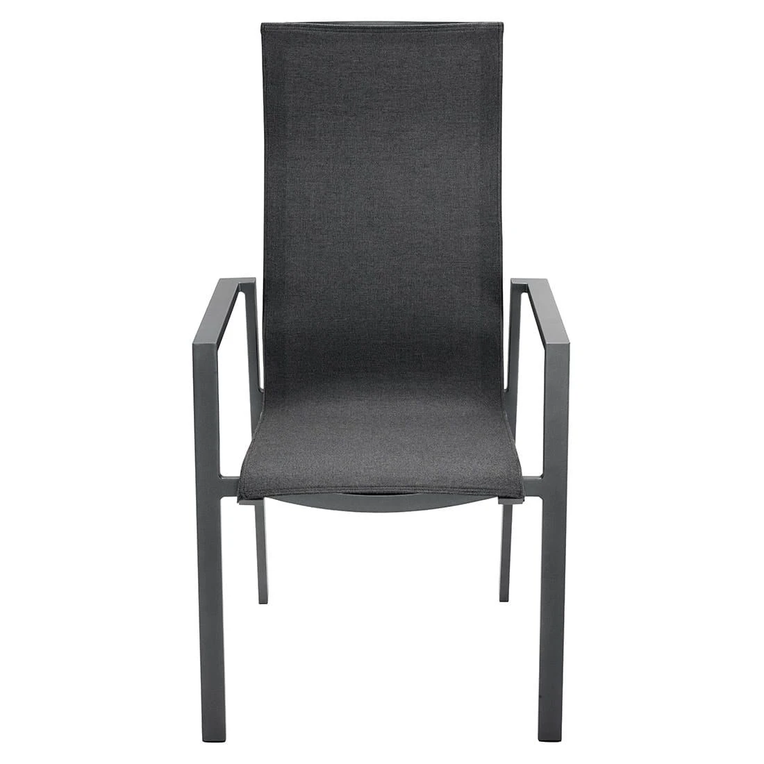 OUTLIV. Mia Stapelsessel Hoch Aluminium/Textilene Anthrazit/Coal 4 OUTLIV. Mia Stapelsessel Hoch Aluminium/Textilene Anthrazit/Coal – Bild 2