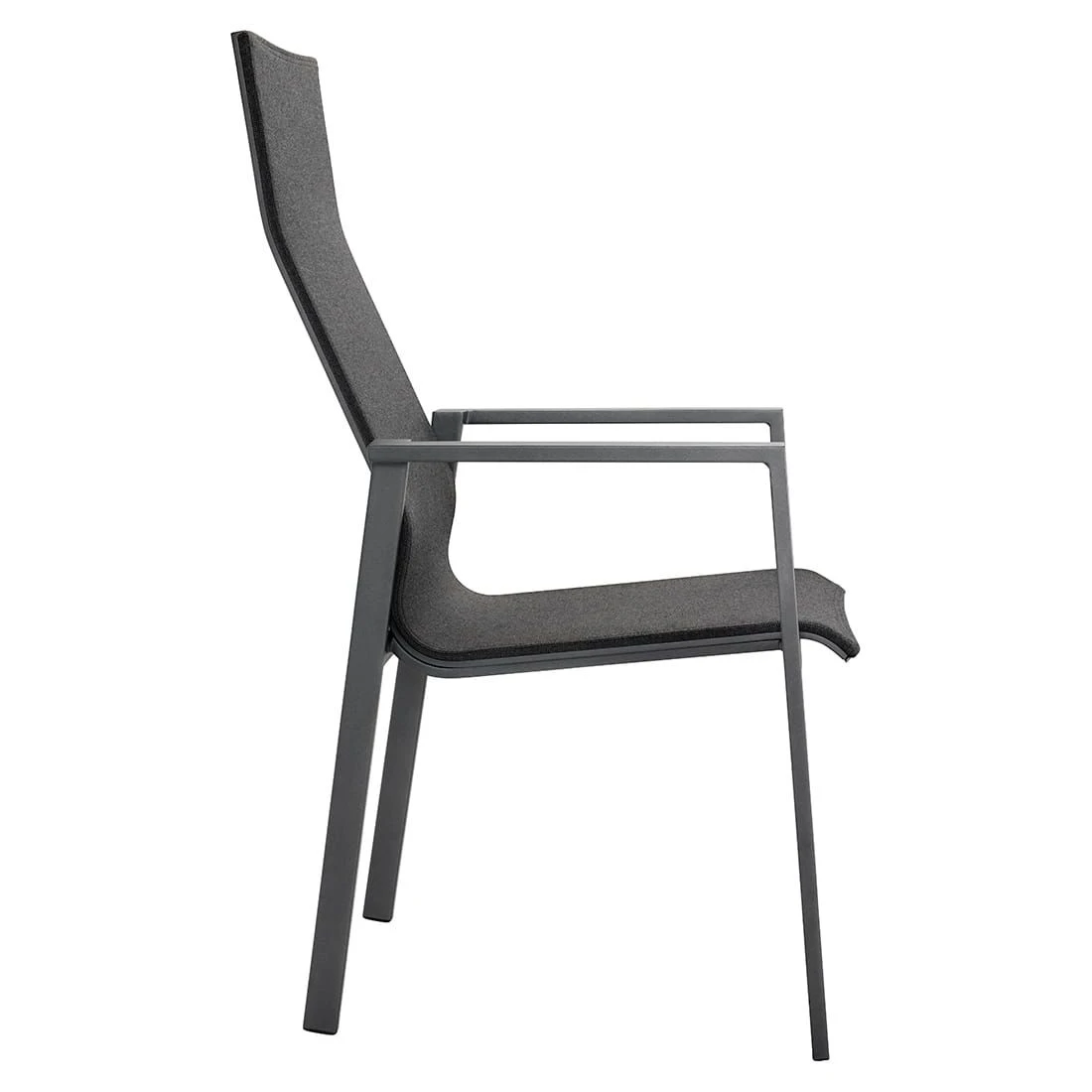 OUTLIV. Mia Stapelsessel Hoch Aluminium/Textilene Anthrazit/Coal 5 OUTLIV. Mia Stapelsessel Hoch Aluminium/Textilene Anthrazit/Coal – Bild 3