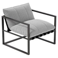 OUTLIV. By Detlef Steves Reef Loungesessel Aluminium/Sunbrella Schwarz/Flanelle