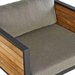 OUTLIV. Rhodos Loungeset 4-tlg. Aluminium/Teak/Olefin Anthrazit/Natur -Gartenmöbelgeschäft outliv rhodos sofagruppe 4 tlg aluminium teak olefin 1431719 14