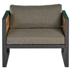 OUTLIV. Rhodos Loungeset 4-tlg. Aluminium/Teak/Olefin Anthrazit/Natur -Gartenmöbelgeschäft outliv rhodos sofagruppe 4 tlg aluminium teak olefin 1431719 6