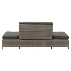 OUTLIV. Roma Gartensofa Geflecht/Polyester Grau/Anthrazit -Gartenmöbelgeschäft outliv roma loungebank geflecht polster grau anthrazit 1253398 5