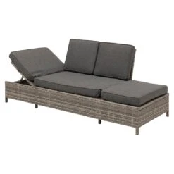OUTLIV. Roma Gartensofa Geflecht/Polyester Grau/Anthrazit -Gartenmöbelgeschäft outliv roma loungebank geflecht polster grau anthrazit 1253398 7