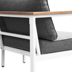 OUTLIV. Samos Loungeset 4-tlg. Aluminium/Spun-Poly Weiß/Dunkelgrau -Gartenmöbelgeschäft outliv samos sofagruppe 4 tlg aluminium polster weiss dunkelgrau 1329980 8