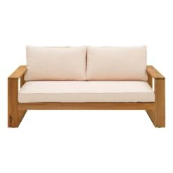 OUTLIV. Santa Cruz Gartensofa Akazie/Polyester Natur/Ecru -Gartenmöbelgeschäft outliv santa cruz 2 sitzersofa akazie polyester 1338098 3