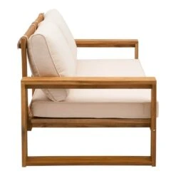 OUTLIV. Santa Cruz Gartensofa Akazie/Polyester Natur/Ecru -Gartenmöbelgeschäft outliv santa cruz 2 sitzersofa akazie polyester 1338098 4