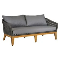 OUTLIV. Santorin Loungeset 4-tlg. Teak/Rope/Olefin Natur/Dunkelgrau -Gartenmöbelgeschäft outliv santorin loungegruppe 4 tlg teak rope olefin 1431785 8