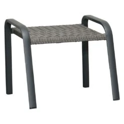 Ploß Tuvalu Hocker Aluminium/Geflecht Grau