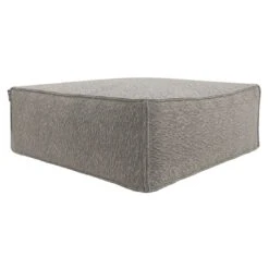 ROOLF Living Silky Loungehocker Polypropylen/Chenille Grau