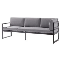 Sieger Adelaide Gartensofa Aluminium/Sunproof Eisengrau/Hellgrau