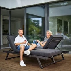 Sieger Auckland Daybed Aluminium/Sunproof Eisengrau/Grau 13 Sieger Auckland Daybed Aluminium/Sunproof Eisengrau/Grau -Gartenmöbelgeschäft sieger auckland daybed aluminium sunproof eisengrau grau 1210454 3