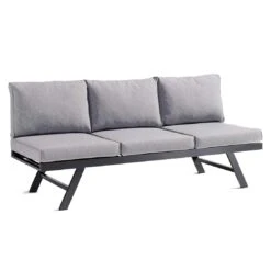 Sieger Auckland Gartensofa Aluminium/Sunproof Eisengrau/Hellgrau -Gartenmöbelgeschäft sieger auckland gartensofa aluminium sunproof 1262187 2