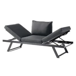 Sieger Auckland Gartensofa Aluminium/Sunproof Eisengrau/Grau -Gartenmöbelgeschäft sieger auckland loungeliege aluminium sunproof eisengrau grau 1210256 4