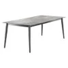 Sieger Gartentisch 220x100cm Aluminium/Polytec Eisengrau/Beton Hell