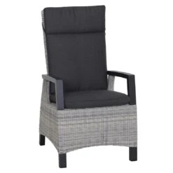 Siena Garden Corido Gartensessel Aluminium/Gardino®-Geflecht Matt Anthrazit/Ice Grey