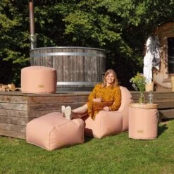 Siena Garden FLOW.U Round Sitzsack Ø 45 Cm Apricot -Gartenmöbelgeschäft siena garden flow u round sitzsack durchm 45 cm 1462079 7
