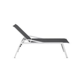 Siena Garden Milos Gartenliege Aluminium/Ranotex® Matt Weiß-Grau/Silber-Schwarz -Gartenmöbelgeschäft siena garden milos rollliege aluminium ranotexr matt weiss grau silber schwarz 1093788 4