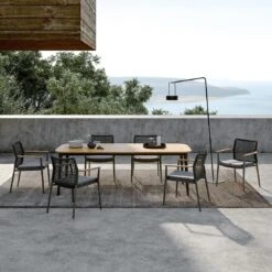 Solpuri Pia Stapelsessel Aluminium/Teak Inkl. Kissen Anthrazit/Natur -Gartenmöbelgeschäft solpuri pia stapelsessel aluminium teak inkl kissen 1470340 5