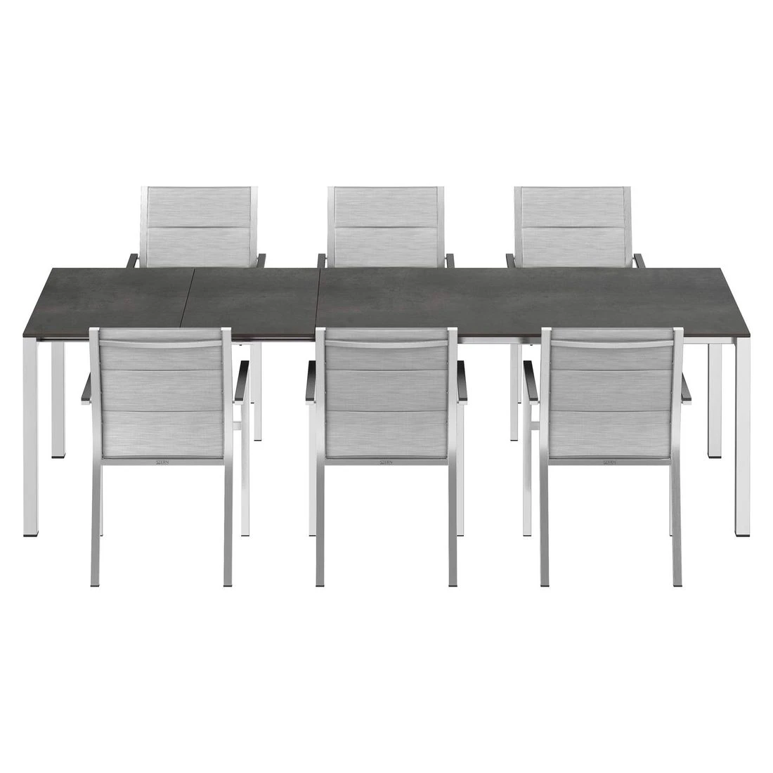Stern Cardiff Gartenmöbel-Set 7-tlg. Tisch 160/217/267x91cm Silber 7 Stern Cardiff Gartenmöbel-Set 7-tlg. Tisch 160/217/267x91cm Silber – Bild 5