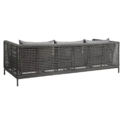 Stern Corda Gartensofa Aluminium/Rope/Edelstahl Platin/Anthrazit -Gartenmöbelgeschäft stern corda 3 sitzersofa aluminium rope edelstahl 1413173 2