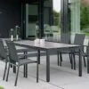 Stern Evoee Gartenmöbel-Set 7-tlg. Tisch 200x100cm Anthrazit/Karbon