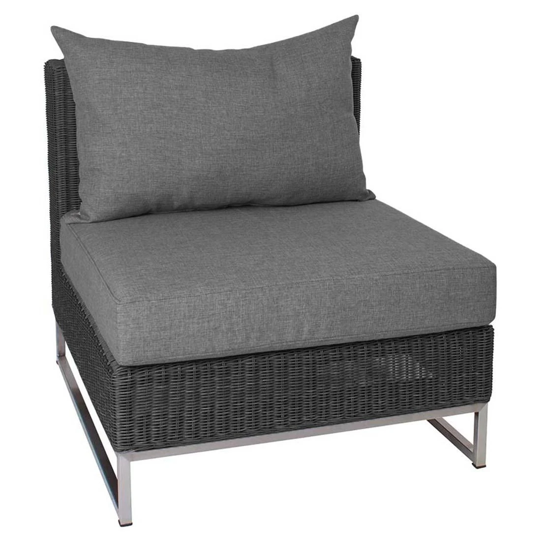 Stern Fontana Mittelmodul Edelstahl/Geflecht Basaltgrau/Seidengrau 3 Stern Fontana Mittelmodul Edelstahl/Geflecht Basaltgrau/Seidengrau