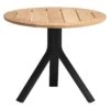 Stern Freddie Beistelltisch Aluminium/Teak Schwarz Matt/Natur -Gartenmöbelgeschäft stern freddie beistelltisch durchm65cm aluminium teak 1363266 1