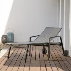 Stern Kari Gartenliege Aluminium/Textilene Schwarz Matt/Leinen Grau -Gartenmöbelgeschäft stern kari rollliege aluminium textilene 1453851 8