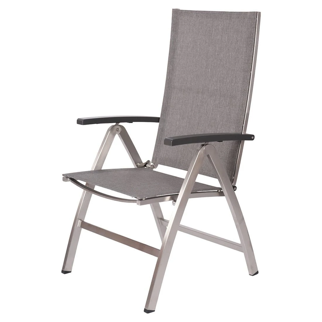 Stern Mika Klappsessel Hoch Edelstahl/Textilene Silber/Leinen-Grau 5 Stern Mika Klappsessel Hoch Edelstahl/Textilene Silber/Leinen-Grau – Bild 3