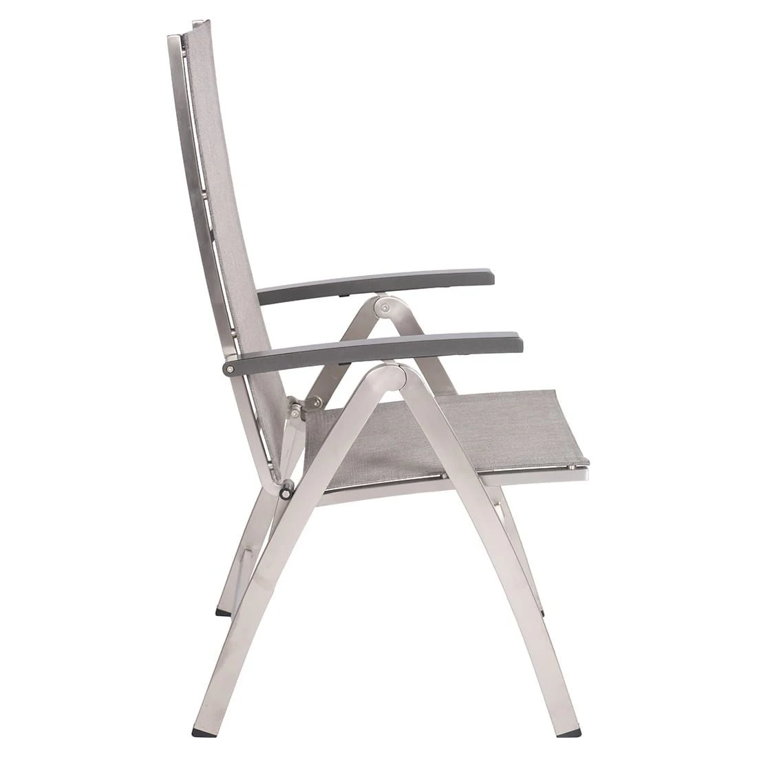 Stern Mika Klappsessel Hoch Edelstahl/Textilene Silber/Leinen-Grau 6 Stern Mika Klappsessel Hoch Edelstahl/Textilene Silber/Leinen-Grau – Bild 4