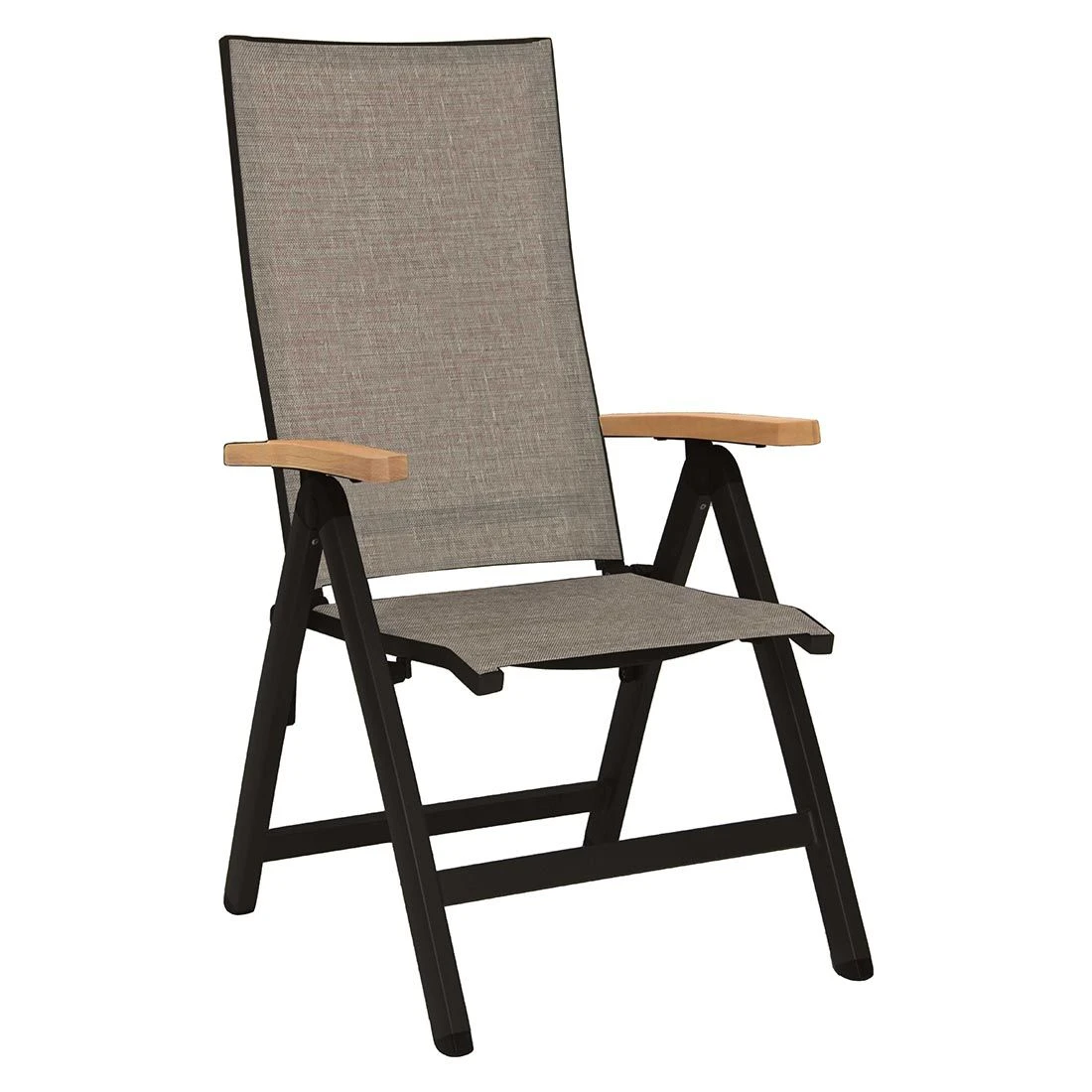 Stern New Top Klappsessel Aluminium/Textilene Schwarz Matt/Leinen Grau 3 Stern New Top Klappsessel Aluminium/Textilene Schwarz Matt/Leinen Grau