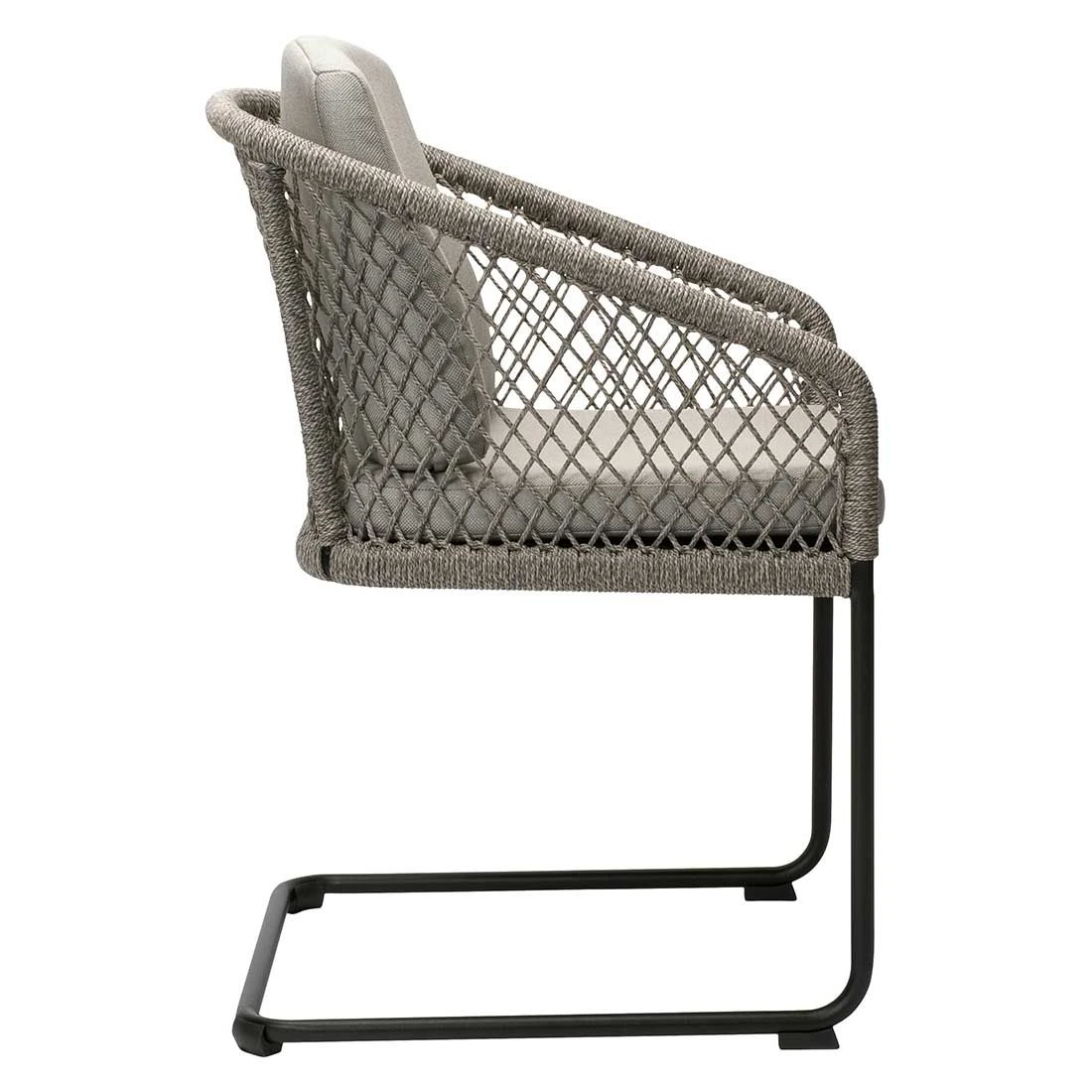 Stern Odea Freischwinger Aluminium/Rope/Polyacryl Schwarz Matt/Salt 5 Stern Odea Freischwinger Aluminium/Rope/Polyacryl Schwarz Matt/Salt – Bild 3