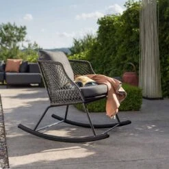 Stern Odea Schaukelsessel Aluminium/Rope Schwarz Matt/Pepper -Gartenmöbelgeschäft stern odea schaukelsessel aluminium rope 1453950 6