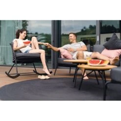 Stern Odea Schaukelsessel Aluminium/Rope Schwarz Matt/Pepper -Gartenmöbelgeschäft stern odea schaukelsessel aluminium rope 1453950 7