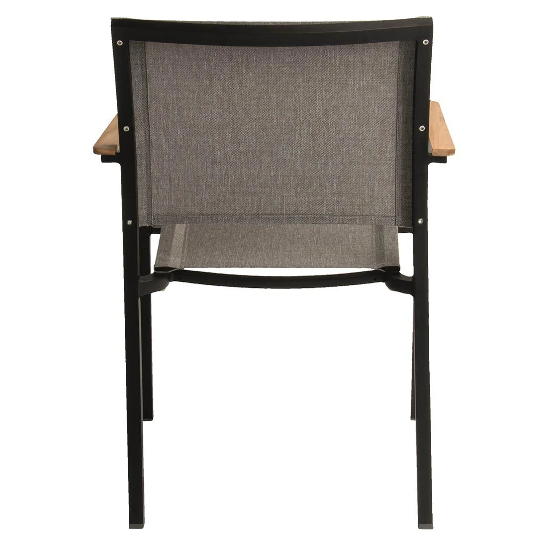 Stern Tilo Dining Stapelsessel Aluminium/Textilene Schwarz Matt/Leinen Grau 8 Stern Tilo Dining Stapelsessel Aluminium/Textilene Schwarz Matt/Leinen Grau – Bild 6