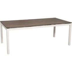 Stern Tischgestell 200x100 Cm Aluminium Weiß -Gartenmöbelgeschäft stern tischgestell 200 x 100 cm aluminium weiss 5