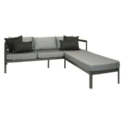 Stern Viggo Loungeset 2-tlg. Aluminium/Textilene Anthrazit/Seidengrau