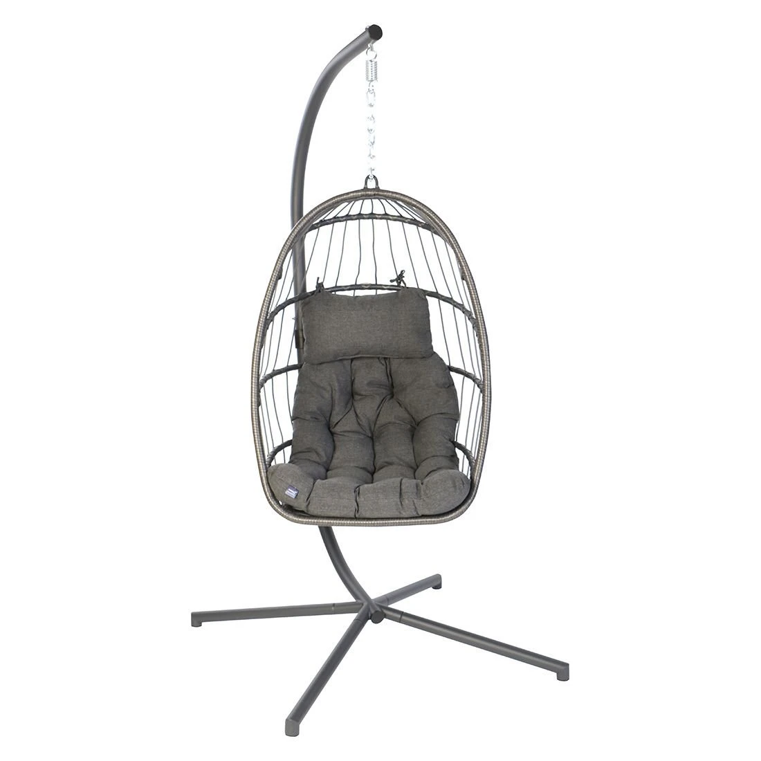 Sungörl Lana Hängesessel Faltbar Stahl/Polyester Anthrazit/Grau Meliert 4 Sungörl Lana Hängesessel Faltbar Stahl/Polyester Anthrazit/Grau Meliert – Bild 2