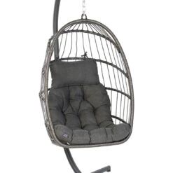 Sungörl Lana Hängesessel Faltbar Stahl/Polyester Anthrazit/Grau Meliert 8 Sungörl Lana Hängesessel Faltbar Stahl/Polyester Anthrazit/Grau Meliert -Gartenmöbelgeschäft sungoerl lana haengesessel faltbar stahl polyester 1367578 3