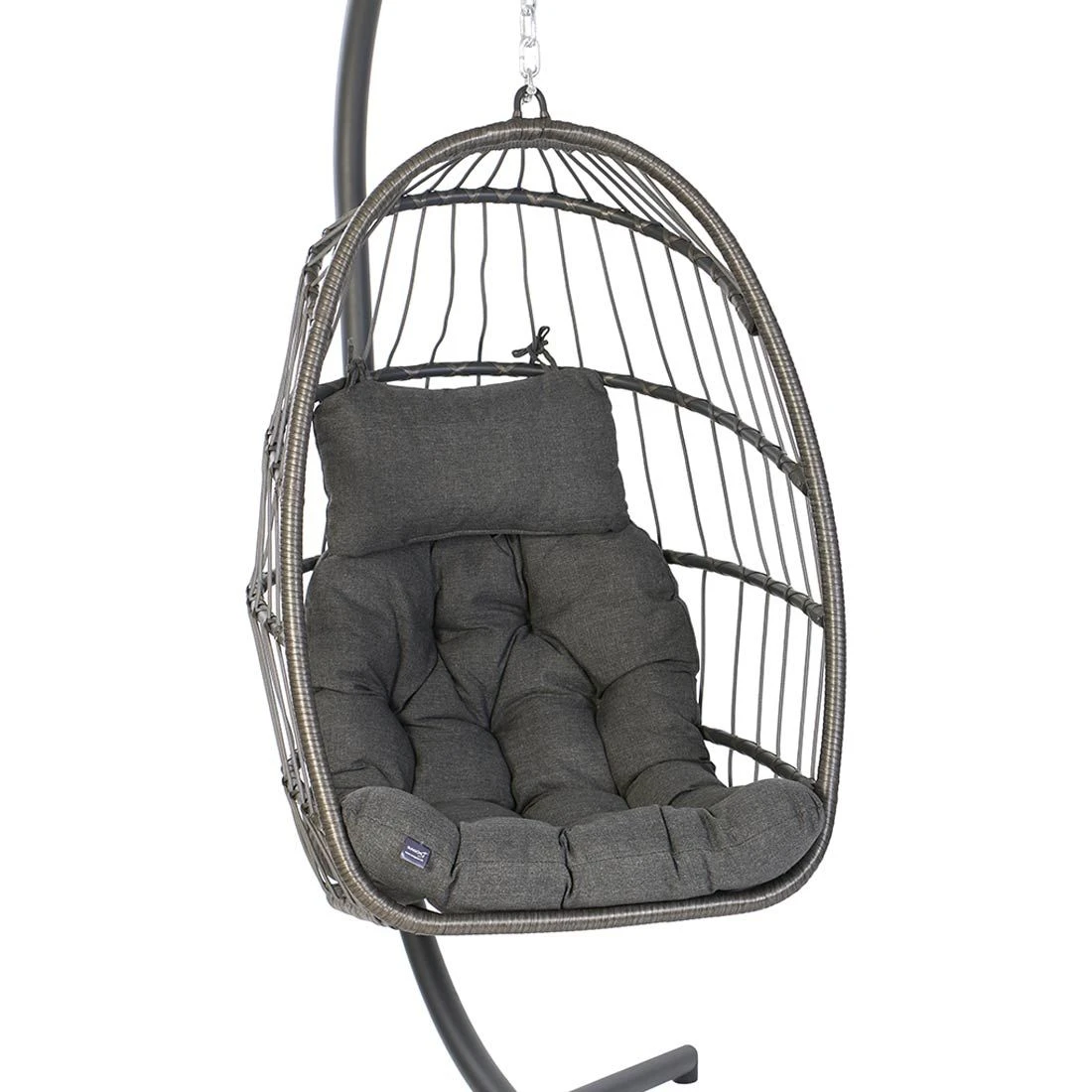 Sungörl Lana Hängesessel Faltbar Stahl/Polyester Anthrazit/Grau Meliert 5 Sungörl Lana Hängesessel Faltbar Stahl/Polyester Anthrazit/Grau Meliert – Bild 3