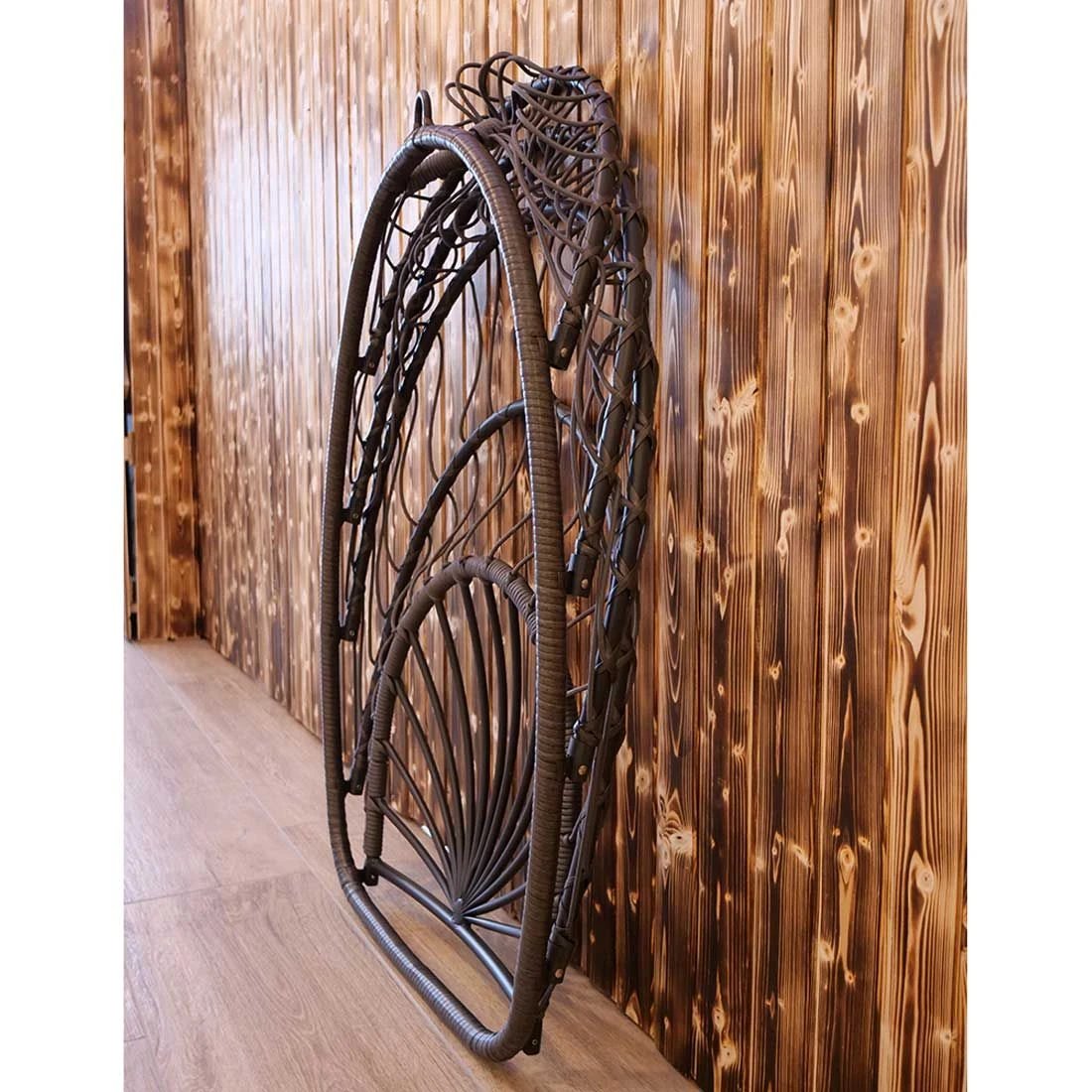 Sungörl Lana Hängesessel Faltbar Stahl/Polyester Anthrazit/Grau Meliert 6 Sungörl Lana Hängesessel Faltbar Stahl/Polyester Anthrazit/Grau Meliert – Bild 4