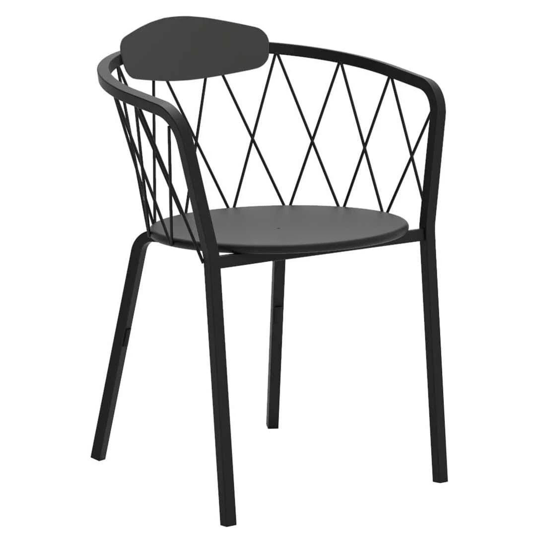 Vermobil Daisy Stapelsessel Inkl. Rückenlehne Schwarz 3 Vermobil Daisy Stapelsessel Inkl. Rückenlehne Schwarz