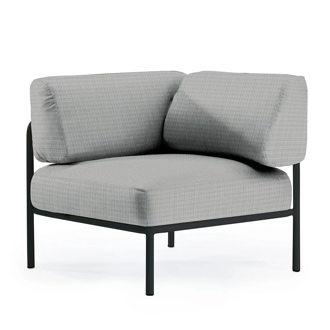 Vermobil Miami Eck-/Endmodul Stahl/Polster Schwarz/Grau 3 Vermobil Miami Eck-/Endmodul Stahl/Polster Schwarz/Grau