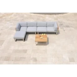 Zebra Belvedere Loungeset Edelstahl/Olefin Silber/Grau