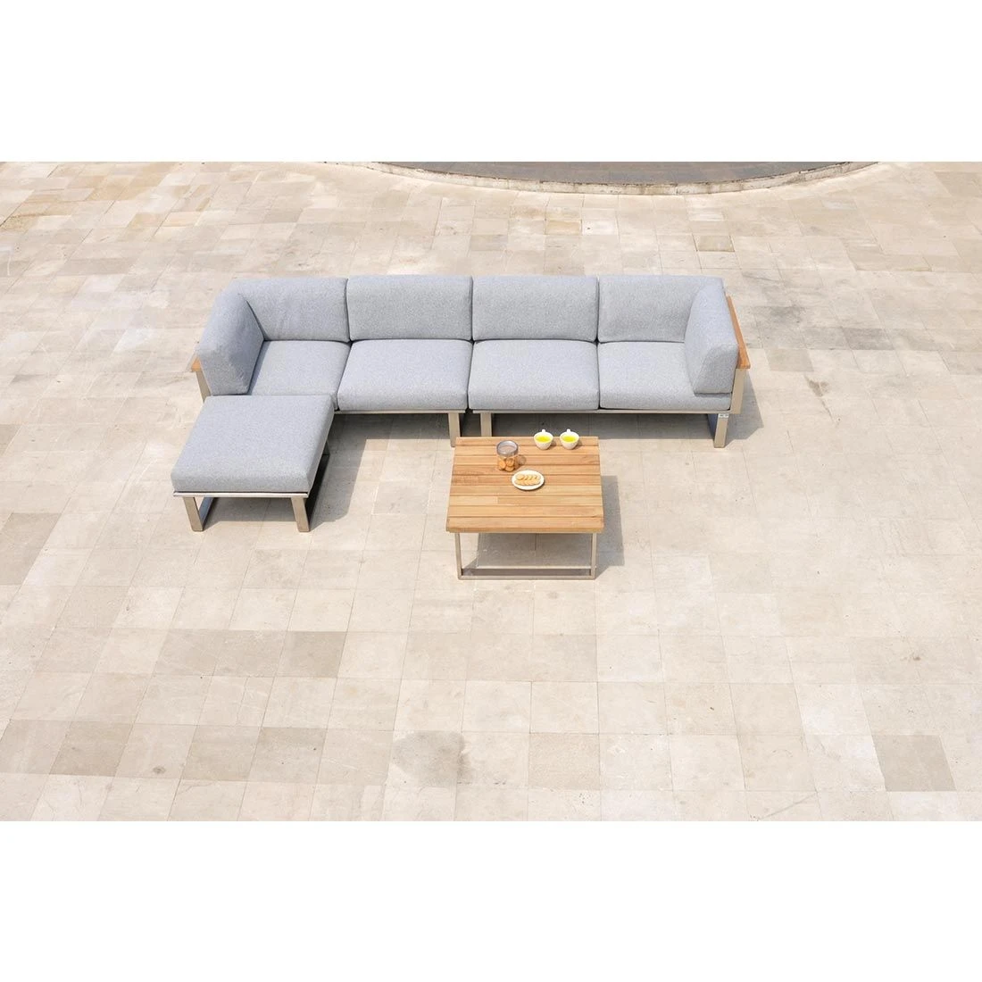 Zebra Belvedere Loungeset Edelstahl/Olefin Silber/Grau 3 Zebra Belvedere Loungeset Edelstahl/Olefin Silber/Grau