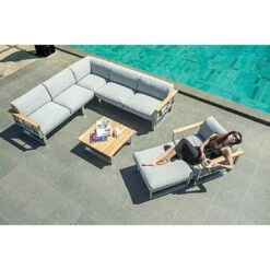 Zebra Belvedere Hocker Edelstahl/Olefin Edelstahl/Grau -Gartenmöbelgeschäft zebra belvedere hocker edelstahl 3