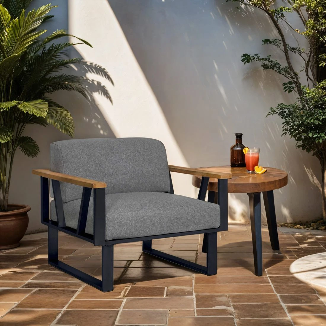 Zebra Belvedere Loungesessel Edelstahl/Olefin Graphit/Grau 3 Zebra Belvedere Loungesessel Edelstahl/Olefin Graphit/Grau