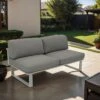 Zebra Belvedere Mittelmodul Edelstahl/Tuvatextil Silber/Tweed Grey