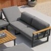 Zebra Belvedere Gartensofa Edelstahl/Tuvatextil Graphit/Tweed Grey -Gartenmöbelgeschäft zebra belverde 3 sitzersofa edelstahl tuvatextil 1366874 1